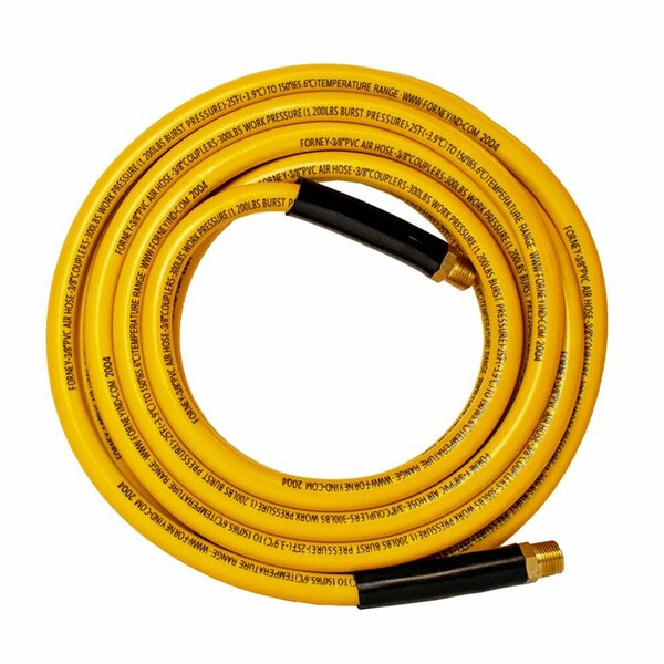 Forney PVC Air Hose, Yellow, 3/8 in x 25ft 75408